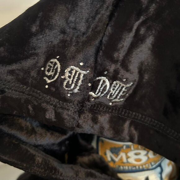 VINTAGE Y2K BCBG Women's Black Velour Tracksuit - Picture 2 of 8